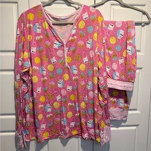 Little Sleepies - Milk & Cookies Print Pajama Set - 3XL